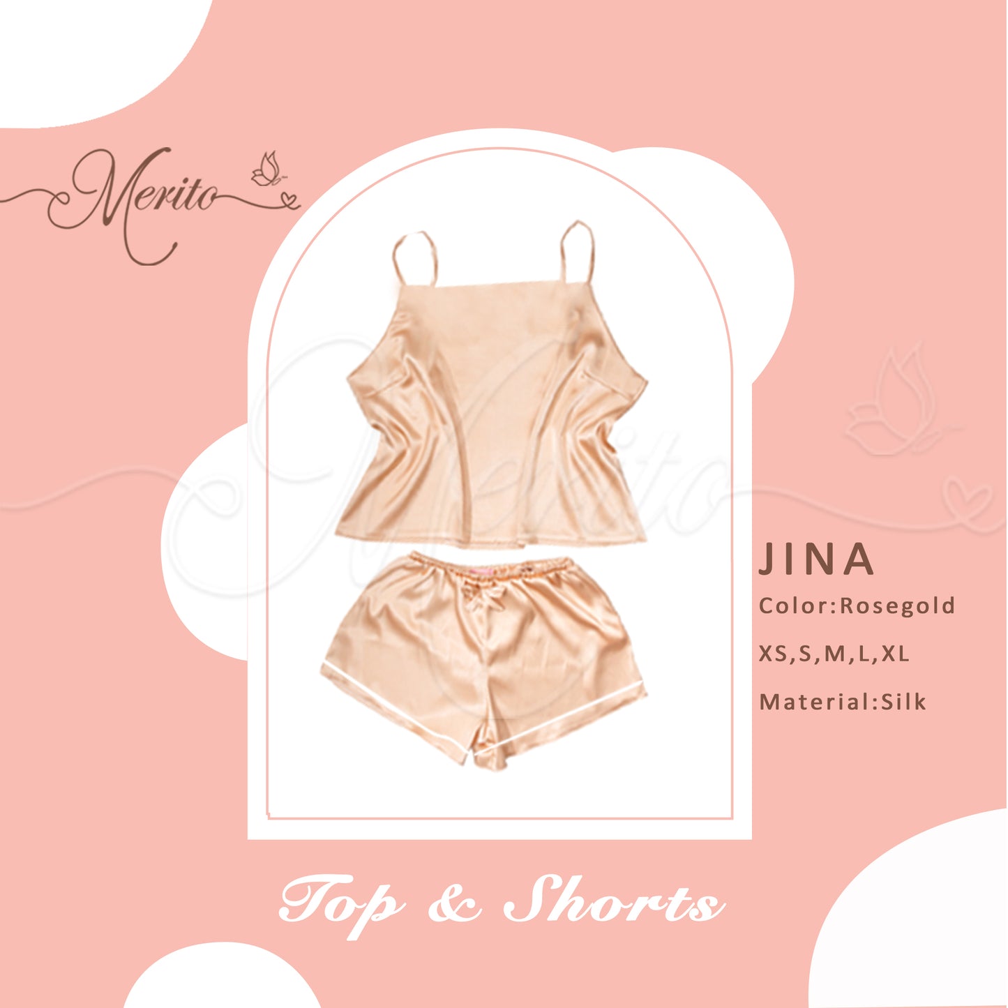 Silk Top & Shorts - Jina