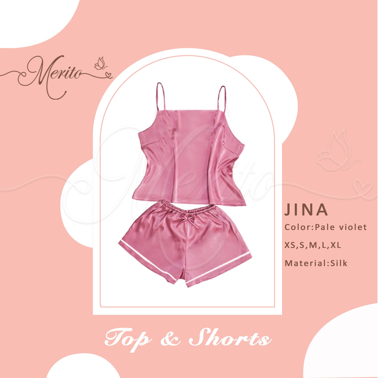 Silk Top & Shorts - Jina