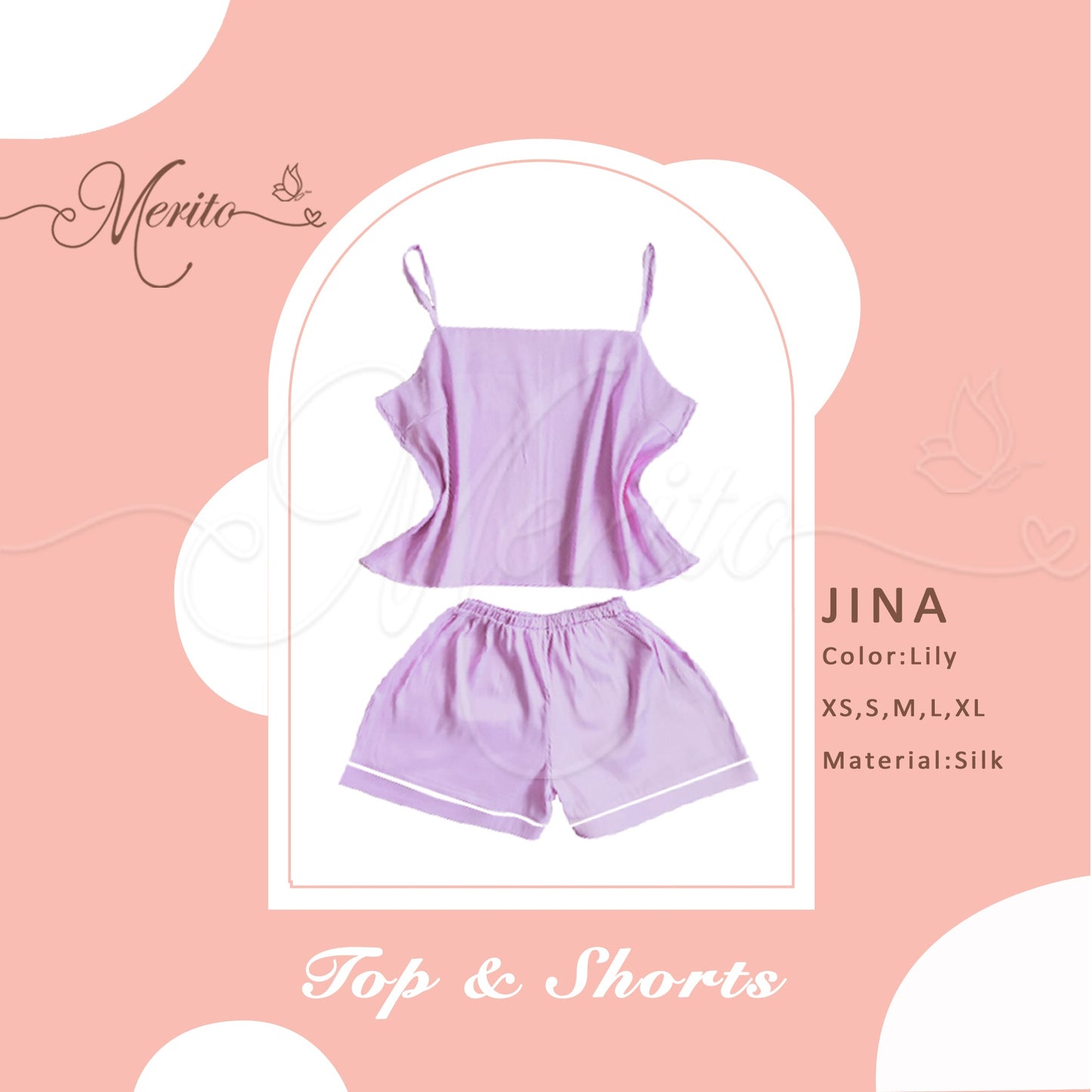 Silk Top & Shorts - Jina