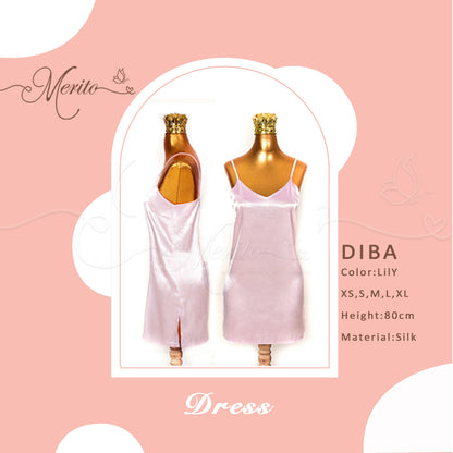 Silk dress -  Diba white