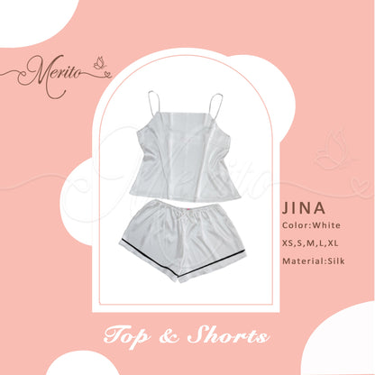 Silk Top & Shorts - Jina