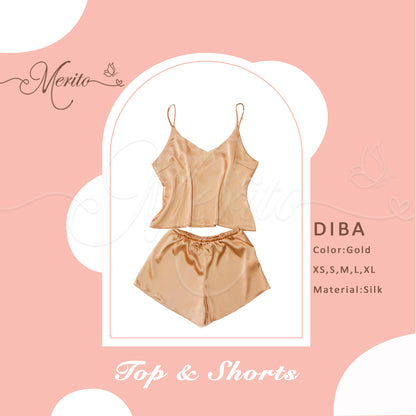 Silk Top & Shorts - Diba